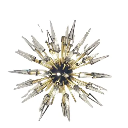 Modern Crystal Starburst Sputnik Chandelier for Entry