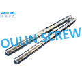 Tornillo bimetal+barril bimetal para extrusión, plástico reciclado, fibra de vidrio, plástico de alto relleno