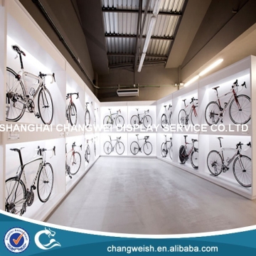 white walll mount mdf bike display stand