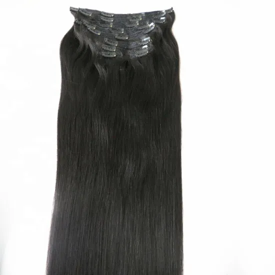 XUCHANG HARMONY HAIR 1 set 22inch 320grams natural color double drawn clip on hair extension with real human hair