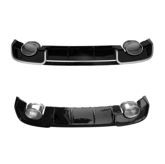 Rear Bumper Lip with Tailpipes for 2014-2016 Audi A3 8V - Upgrade to Audi RS3 Rear Diffuser