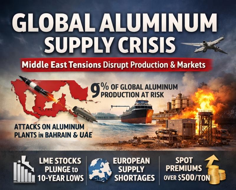middle east aluminum supply disruption attack