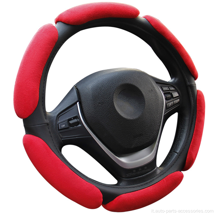 Accessori per auto peluche corti Coperchio del volante