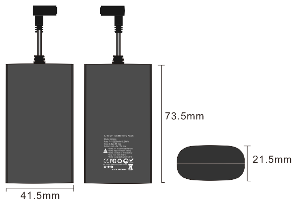 AC211 heated vest battery size