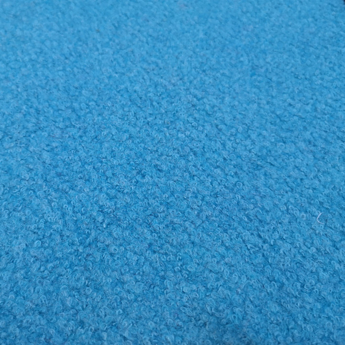 Knitted wool viscose polyester blend boucle fabric