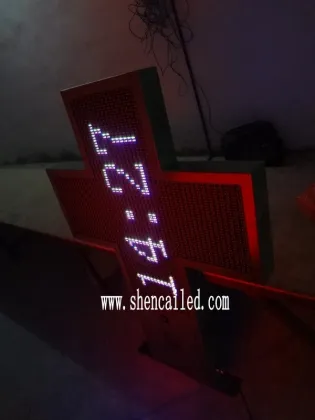 shenzhen led pharmacy sign board /led cross pharmacy