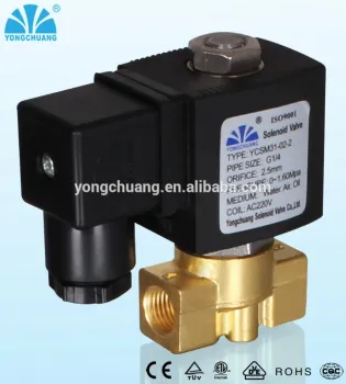 YONGCHUANG YCSM31series Direct acting brass stainless steel solenoid valve 220v ac
