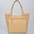 Tote Bag donna in pelle con fori frontali a stella