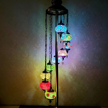 Customized Modern Colorful Dining Room Turkish Stand Lights Multihead Floor Lamp