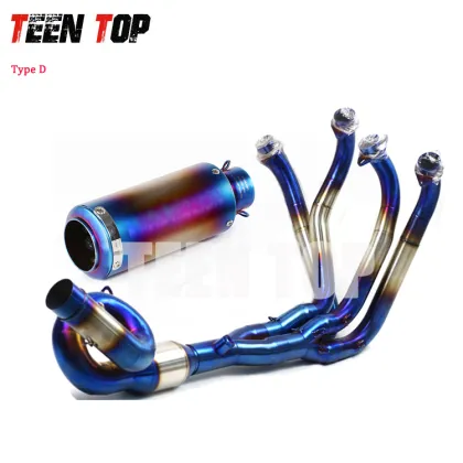 Twisted Motorcycle Exhaust Pipe for Z900, Full Exhaust System, Muffler, Ninja 900 Moto Tube Exhaust