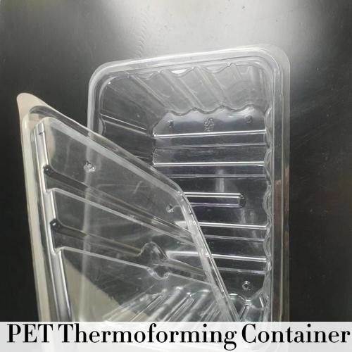 Transparent PET thermoforming container