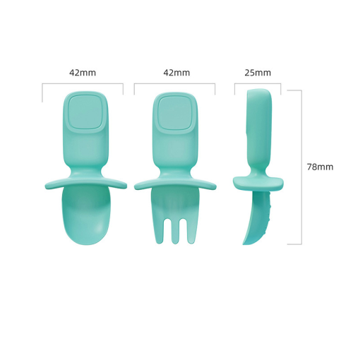 100% de silicone de qualité alimentaire court méprise ustensiles de bébé