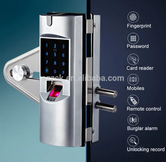 12mm smart commercial glass door lock