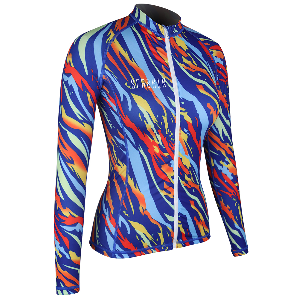 Seaskin Patterned Streamline Ladies Rash Guards