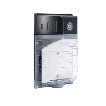 dusk to dawn LED wall pack light outdoor mini wallpack fixture for parking garage, warehouse, pathway, and emergency lighting