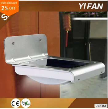 2016 Amazon Type Led Solar Garden Sensor Steel Light Rainproof Wireless Security Motion Sensor Activitived Led Light