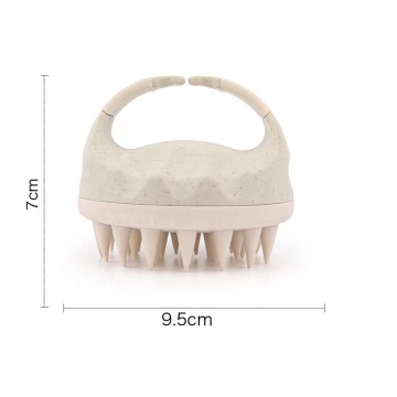 Wheat Straw Hair Shampoo Brush for Scalp Care Silicone HairBrush