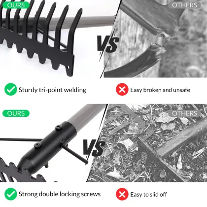 Heavy Duty Garden Bow Rake Excavator Rake Bucket 5.4ft