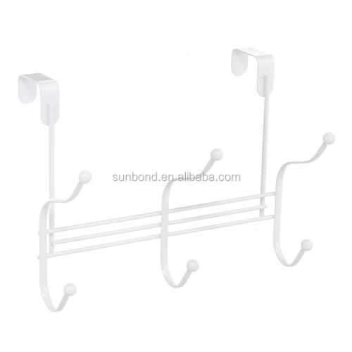 Overdoor Hooks Metal wire white over door coat clothes hook Factory