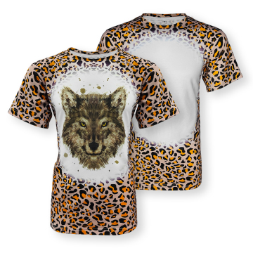 Subbank Wholesale Unisex Polyester Leopard Print Sublimation T-Shirts