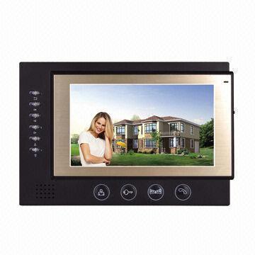 Wired color video door intercom with recording function