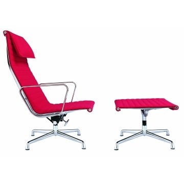 Office Lounge Chair, Fabric Office Chair with Foot Stool-- IA