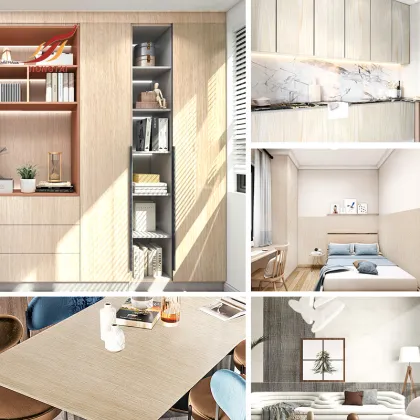 office furniture self adhesive wooden sticker PVC roll