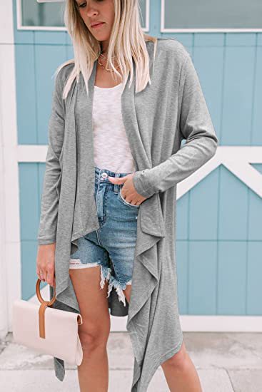 Women's Open Front Cardigan Casual Blouse