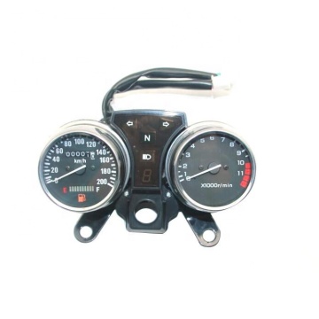 Speedometro motociclistico 0-200 km Assy per Hon.DA CG200 CHROMED PLASE