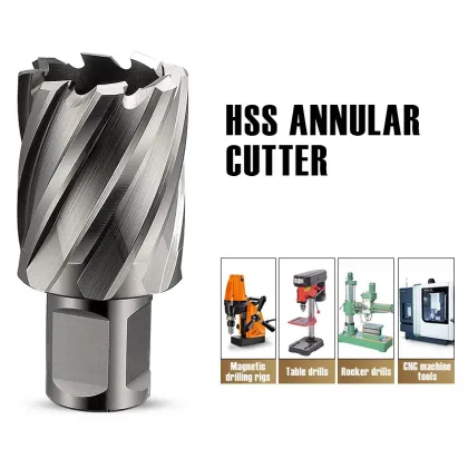 HSS Annular Cutters for Magnetic Drill Press: Sizes 12-65mm with Depths of 30/55/75mm