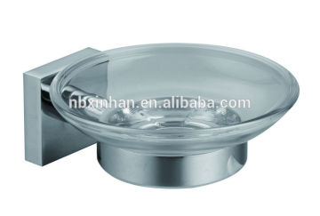 Bathroom wall mounted frost glass soap dish holder
