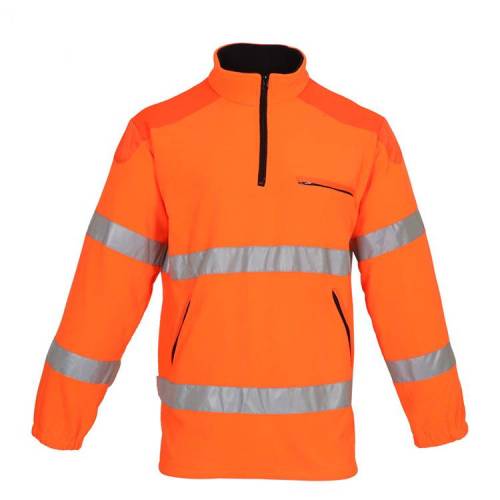 High Vis Fleece Hoodie Reflective Work Safety Sweatshirts