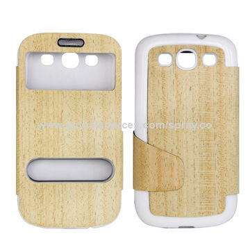 Natural Wooden Mobile Phone Cases, Can be Laser Customized Pattern on Surface