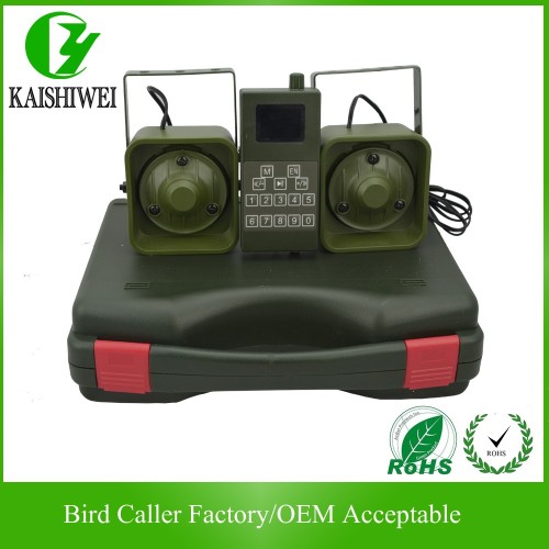 bird repellent device with animal sounds for attractting hunting birds