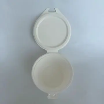 1300ml bagasse bowl with hinged lid