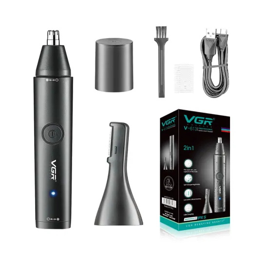 VGR V-613 2in1 Rechargeable Nose Hair Trimmer Set