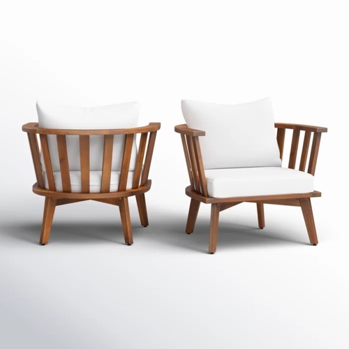 Outdoor Acacia Wood Patio Club Chair 6