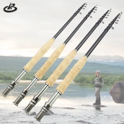 Portable Carbon Fiber Fly Fishing Rod - Ultralight Weight, Telescopic Design for Lake and River Fishing