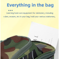 Car shape camouflage pattern polyester fabric large capacity pen bag for children