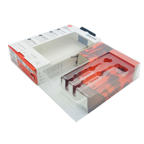 Window coated paper electronics box