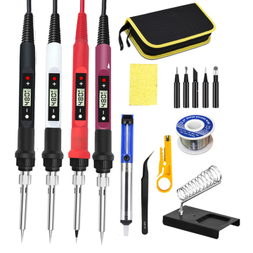 80W Digital Electric Soldering Iron Kit - Temperature Adjustable Welding Tool