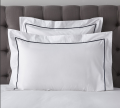 Sulaman Bed Linen Collection-White Navy