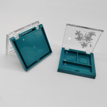 Square Plastic Eyeshadow Compact Case with Transparent Lid