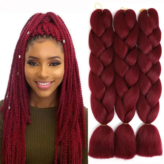 40 Colors Jumbo-Hair-Braid 100g Single Color Extensions  Dreadlocks Braiding Hair Multiple Tone Colored Synthetic Hair for Women