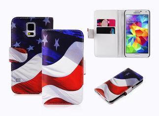 Unite States Flag Printed Leather Wallet Phone Case For Sam