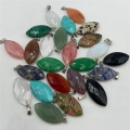 Horse eye pendant crystal agate stone horse-eye cut Multicolor Pendants Necklace accessories