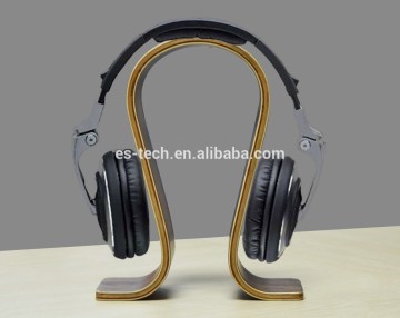 Wooden headset holder headphone holder