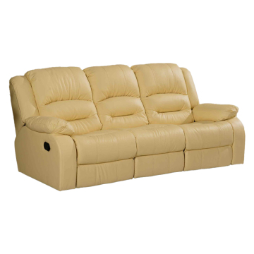Modern Functional Leather Recliner Sofa Set for Living Room