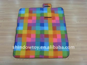 rainbow colors mosaic pattern grids Picnic Blanket fashion