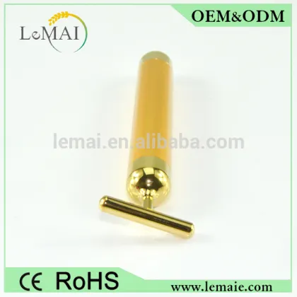 Skin Care Beauty Equipment 24k Golden Beauty Bar Massager Vibration